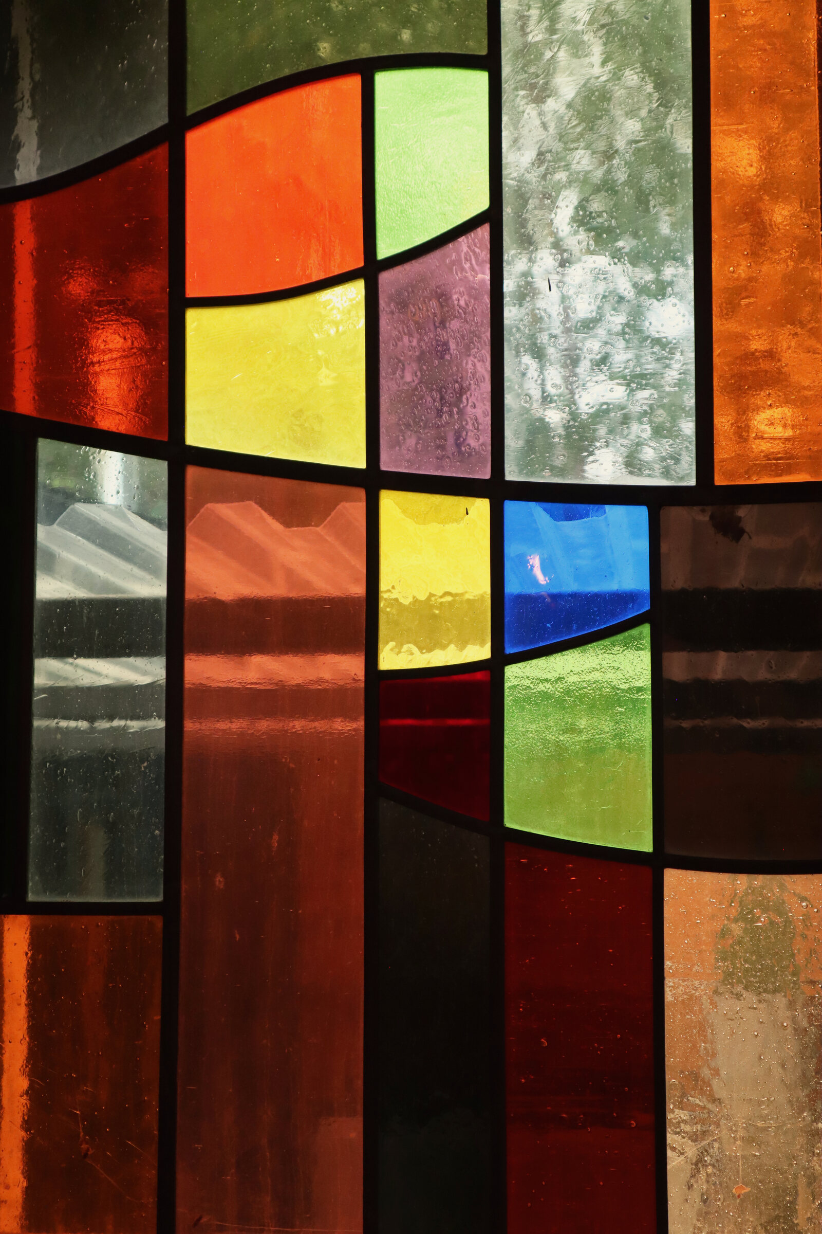 Stained glass light in a lounge